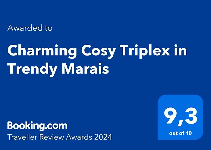 Charming Cosy Triplex In Trendy Marais شقة *